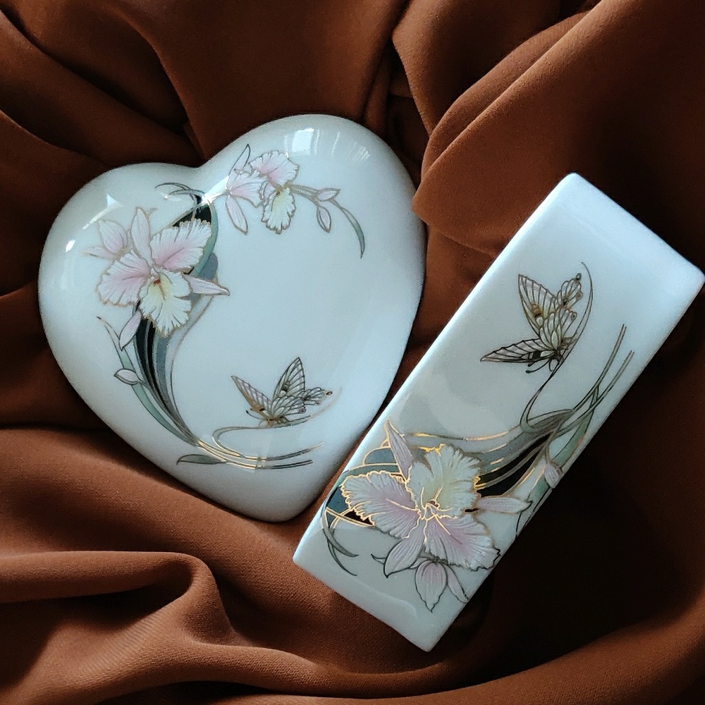 Vintage Heart Jewelry Box